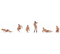 Noch 36949 - Set Di 6 Nude Modelli Personaggi N Gauge - 2nd Classe Affrancatura