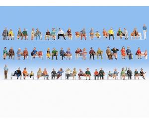 NOCH 38402 Scala N Serie Hobby: Set 60 persone sedute (senza panchine)