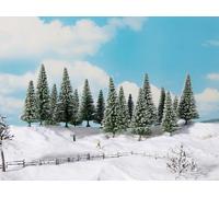 NOCH Abeti Innevati, Ideale Scena Invernale, 16 Pezzi Per Scenari