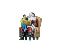 NOCH® Babbo Natale e ragazzo, statuette 3D in plastica perfette per modelli H0 e diorami