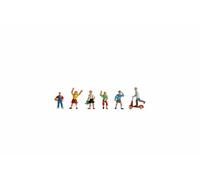 Noch Bambini, Personaggi realistici, complemento Perfetto per Traccia N Diorama, 1:160 colorato a Mano