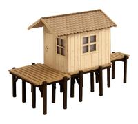Noch Casetta da Pescatore, Edificio con Taglio Laser, Ideale per modellismo in Pista N