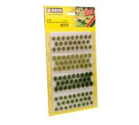 Noch Ciuffi di erba realistici chiari e verde scuro, set di 104 pezzi