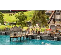 NOCH Event-Pavillon " Fischersteg“, Romantico Modellismo Pavillon, 12,9 x 5,2