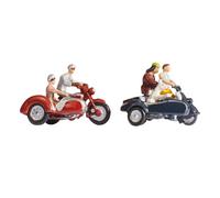 NOCH Figure di Motociclisti Uomo, Dipinte a Mano, Scala 1:120, TT