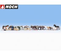 NOCH H0 16049 Mega Set Risparmio "Animali" (36 Personaggi) - NUOVO +...