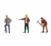 NOCH Lavoratori edili, Figure in Miniatura Colorate a Mano, Ideali per scartamento 0 e Paesaggio Modello, 1:43