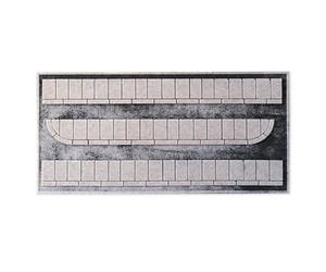 NOCH Marciapiede strutturale "lastre di cemento", modello marciapiede 86,2 cm di lunghezza per scartamento H0, ideale per diorami e modelli