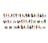 NOCH® Mega Risparmio Set Figure, 60 Figure Modellate A Mano, Scala H0 1:87