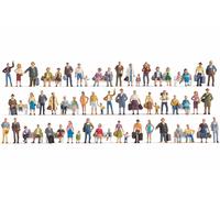 NOCH Set Mega Risparmio Figure, Dipinti Mano Modellini, 60 Pezzo per Stazione