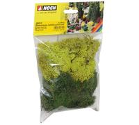 NOCH Muschio Decorativo, Verde Chiaro e Scuro/Muschio Islandese/Vero Muschio Naturale/conservato/Sacchetto da 35 g/Tutti Gli scartamenti/Verde Realistico/Fai da Te