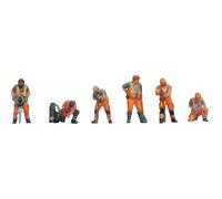 Noch N Personaggi per truppe di costruzione di binari, 3D Maestri figure per modellismo, uomini in abbigliamento edile, ideali per traccia N