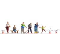 NOCH N Spur Mini Personaggi Contadini con Oche, Tier, Pensionato, 1:160