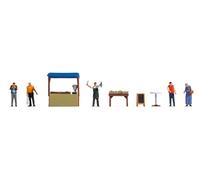 NOCH 16228 - Set figurini con bancarella a tema pescivendolo. Scala H0 1:87