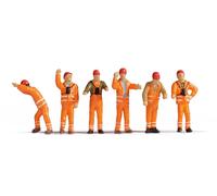 NOCH Rangierpersonal, Dipinte Figure per Modellismo Ferroviario, Scala Tt Ideale