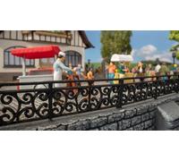 NOCH Ringhiera in ferro battuto, elemento decorativo modellismo per paesaggi H0, 12 pezzi con lunghezza totale 111,6 cm, Multicolore, 14209