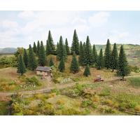 Noch Scala N 32830 Confezione di 25 Abeti Pini da 3,5 a 9 cm. Nuovi OVP