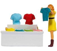 NOCH Tiny-Scenes - Scena di mercato realistica con personaggi modelli, ideale per scartamento H0