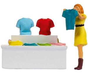 NOCH Tiny-Scenes - Scena di mercato realistica con personaggi modelli, ideale per scartamento H0