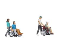 NOCH TT Set di personaggi per sedia a rotelle, personaggi realistici, 1:120 TT per scene nel mondo del tuo modello