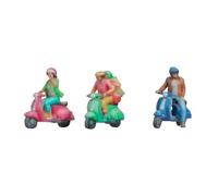 Noch Z Personaggi per scooter in miniatura 1:220 Z, per modelli di paesaggi e diorami, scene urbane dinamiche