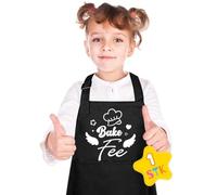 NOCHME Grembiule per bambini con tasca, colletto regolabile con fibbia, set di grembiuli per bambini e bambine, adolescenti dai 3, 2, 4, 10, 12, 15 anni, 48 cm x 64 cm
