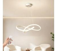 NOCHX Moderna LED Lampada A Sospensione Design Creativo Lampada Appesa Alluminio Plafone 48/58W Lampadario Moderno Lampada Tavolo Da Pranzo Per Soggiorno Sala Pranzo Cucina Hotel Caffè(White-60cm)