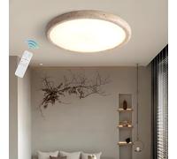 NOCHX Plafoniera Soffitto Giapponese Wabi Sabi Style Lampada da Soffitto Gialla della Camera da Letto della Pietra della Grotta con Temperatura di Colore Regolabile Lampadario Camera da Letto(58cm)
