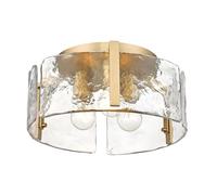 NOCHX Plafoniera Soffitto Moderne in Stile Americano E27*3 Lampade A Soffitto in Nero E Oro Illuminazione A Soffitto in Ferro Sala da Pranzo Classica per Salotti Cucine Camere da Letto(Gold)