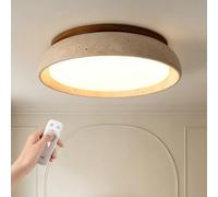 NOCHX Stile Wabi Sabi Plafone in Pietra Travertino LED Lampada da Soffitto Decorazione Giapponese Moderna Illuminazione da Soffitto per Camera Soggiorno Sala da Pranzo Hotel caffè E Ristorante(43cm)