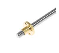 Noci di ottone con vite al piombo in acciaio inoss T8 Stainless Steel Lead Screw With Brass Flange Nut Pack Of 2 Multiple Leads And Sizes(Pitch 2mm Lead 4mm,500mm)