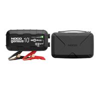 NOCO GENIUS10EU, caricatore automatico intelligente 10A, caricabatterie 6V e 12V & GC040 Custodia Protettiva Universale Eva per Caricabatteria Genius Smart GENIUS1, GENIUS2, GENIUS5 e GENIUS10