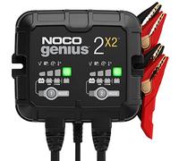NOCO GENIUS2X2: Caricabatterie a 2 Uscite, 4A (2A/Uscita), 6V e 12V, Mantenitore di Carica e Desolfatore con Compensazione della Temperatura