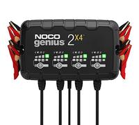 NOCO GENIUS2X4 Caricabatterie 8A 6/12V a 4 Canali e Mantenitore di Carica | 2 A per canale. Batterie al piombo (AGM, gel, EFB) e litio (LiFePO4). Ricarica intelligente, desolfatatore. Auto, moto ecc.