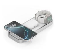 NOCO XGrid XDP3: Base di Ricarica Wireless 3-in-1 - Stazione di Ricarica per iPhone, Apple Watch e AirPods - Compatibile MagSafe, Certificata Qi2 - Con Caricatore USB-C 45W e Cavo da 2m