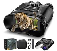 NoctiView Binocolo con visione notturna 4K - Zoom 8X, foto da 40 MP, batteria da 5000 mAh, FOV 13°, display da 3 pollici, portata 800 m, 3 livelli IR, memoria da 128 GB - Set regalo con bussola e