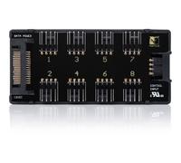 Noctua NA-FH1, Hub PWM Magnetico a 8 Porte con Protezione da Corto Circuito | Supporta fino a 8 Ventole 12V e 5V, Alimentazione SATA, Output fino a 54W, Installazione Magnetica senza Attrezzi, LED Stato