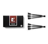Noctua NA-SC1 Sx2, Cavi Splitter a 3 Vie per Ventole, PWM a 4 pin (Confezione da 2, 13 cm, Nero)
