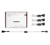 Noctua NA-SEC1 chromax.white, Set Cavi Prolunga 30cm per Ventole Conf da 4 | Prolunghe Estetiche Colorate Connettori PWM 4 Pin Compatibili con Ventole 3 Pin, Guaina Resistente a Usura e Calore, Set da 4