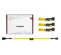 Noctua NA-SEC1 chromax.yellow, Set Cavi Prolunga 30cm per Ventole Conf da 4 | Prolunghe Estetiche Colorate Connettori PWM 4 Pin Compatibili con Ventole 3 Pin, Guaina Resistente a Usura e Calore, Set da 4