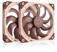 Noctua NF-A14x25 G2 PWM Sx2-PP, Set di Due Ventole per Configurazioni di Tipo Push-Pull e Fianco a Fianco (Marrone)