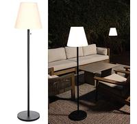 Nocturne Lampada da terra solare da esterno con altoparlante Bluetooth, 100% energia solare, completamente resistente alle intemperie, patio, ponti, spazi esterni, cricket 2.0 (luce + suono)