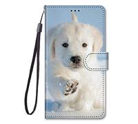 Nodigao Compatibile per Honor Magic 7 Lite 5G Cover a Libro Pelle Book PU Portafoglio Magnetica con Disegni 360 Animale Motivo Antiurto Case Flip Protettiva Bumper Custodia - Cane