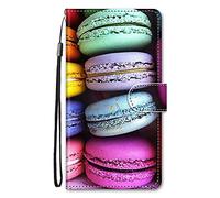 Nodigao per ZTE Blade A34 4G Cover a Libro Book Pelle PU Portafoglio Magnetica Custodia con Disegni Animale Motivo Antiurto Flip Silicone Bumper Case - Macaron