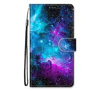 Nodigo-EU per Samsung Galaxy A50 Cover a Libro Book Pelle PU Portafoglio Magnetica Custodia con Disegni Animale Motivo Antiurto Flip Silicone Bumper Case - Universo