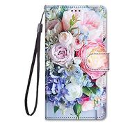 Nodigo per iPhone SE 2020 2022/iPhone 8/iPhone 7/iPhone SE3 Cover a Libro Pelle PU Portafoglio Magnetica con Disegni Animale Motivo Antiurto Case Flip Silicone Bumper Belle Kawaii Custodia - Fiore