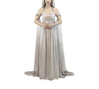 Nodkim Costume da regina dei draghi in chiffon, per Halloween, cosplay, da donna, taglia S