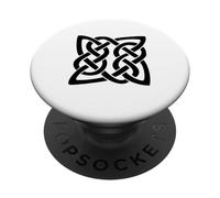 Nodo celtico bellissimo nodo celtico quadrato nodo nero PopSockets PopGrip Adesivo