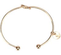 Nodo d'amore Braccialetti Etichetta con lettera Bracciale elastico aperto Braccialetto Bracciale delicato Regolabile per le donne, dorato CTrattamento seducente