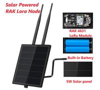 Nodo Lora a energia solare D5 con batteria da 6000 mAh e Wisblock RAK19007 RAK4630 SX1262 Kit meshtastico Antenna Lora per LoRawan US-RAK No Battry